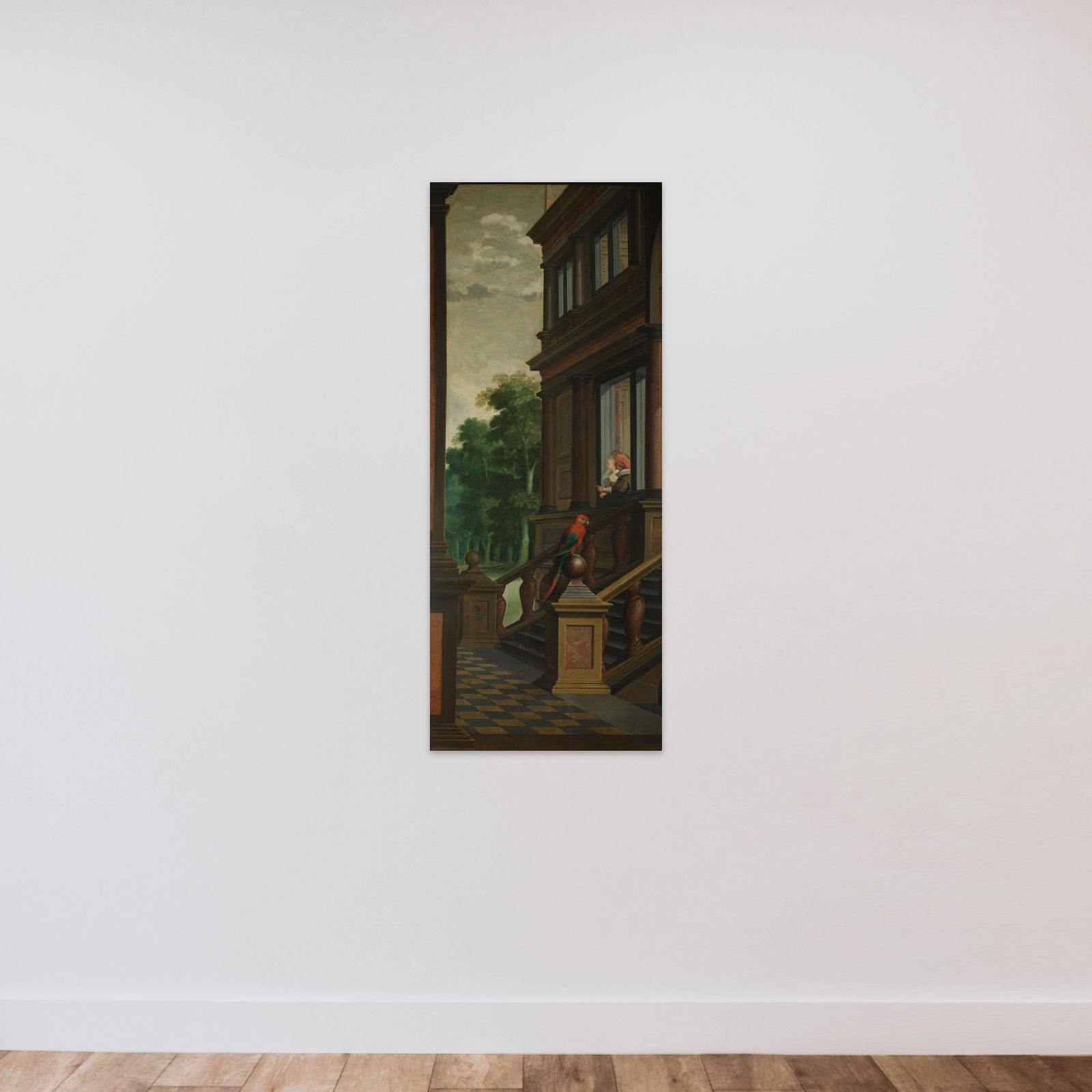 A Seven-Part Decorative Sequence: An Outdoor Stairway unframed — shown to scale
