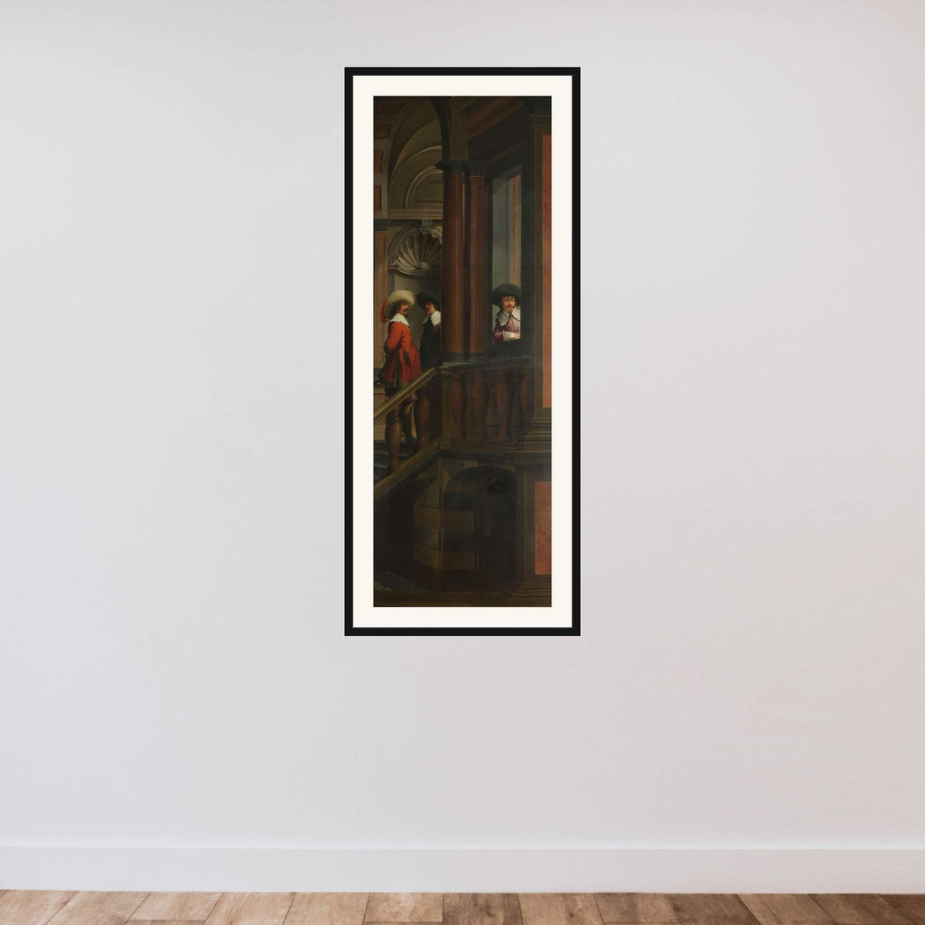 A Seven-Part Decorative Sequence: An Outdoor Stairway framed — shown to scale