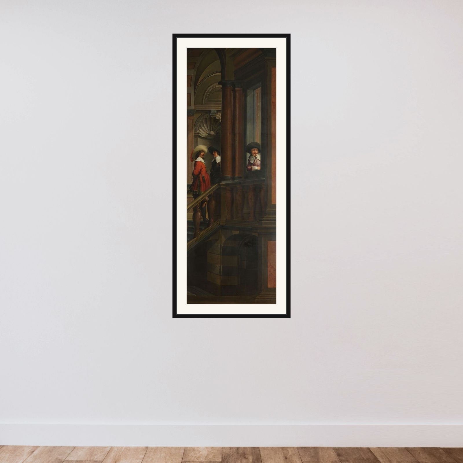 A Seven-Part Decorative Sequence: An Outdoor Stairway framed — shown to scale