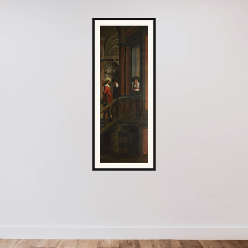 A Seven-Part Decorative Sequence: An Outdoor Stairway framed — shown to scale