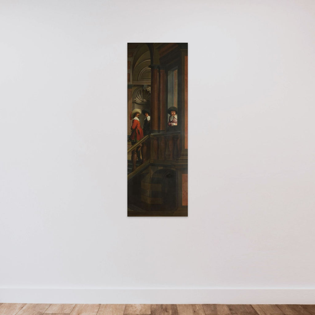 A Seven-Part Decorative Sequence: An Outdoor Stairway unframed — shown to scale