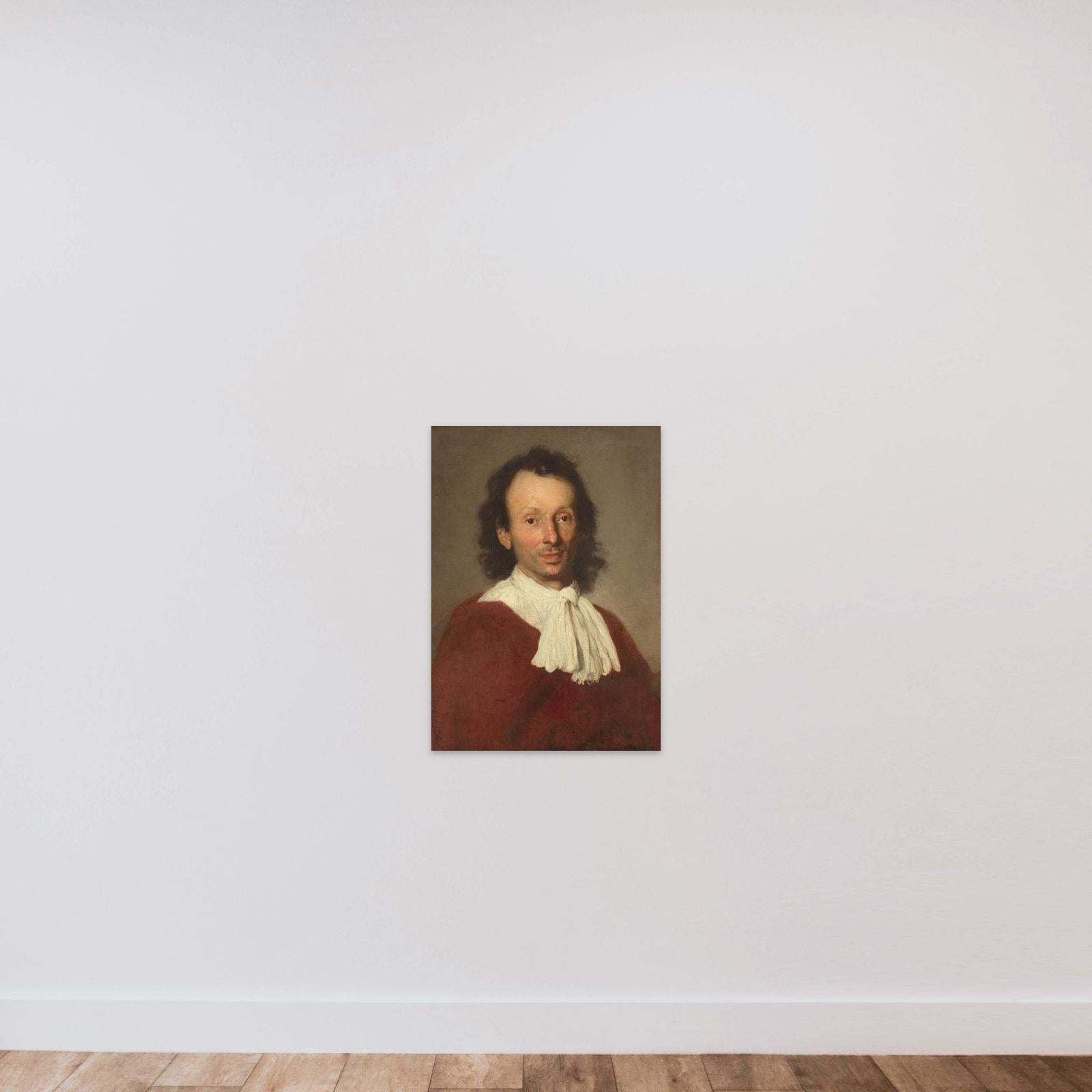 Portrait of a Man unframed — shown to scale