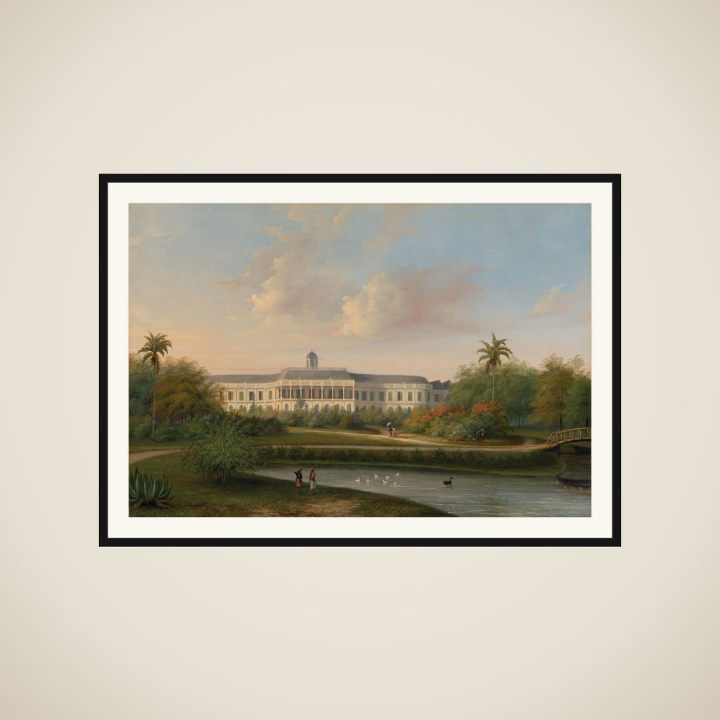 Rear View of Buitenzorg Palace before the Earthquake of 10 October 1834 framed