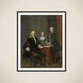 Family Group in an Interior framed