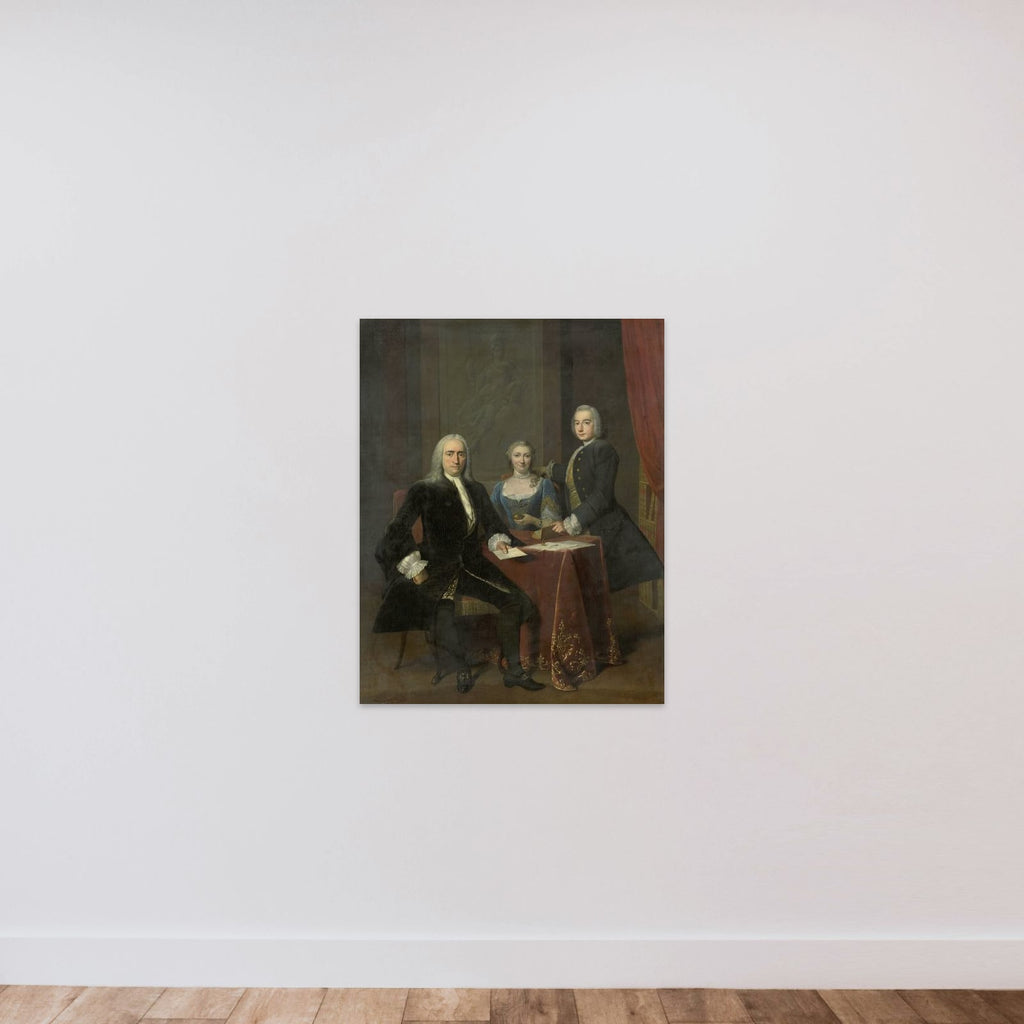 Family Group in an Interior unframed — shown to scale