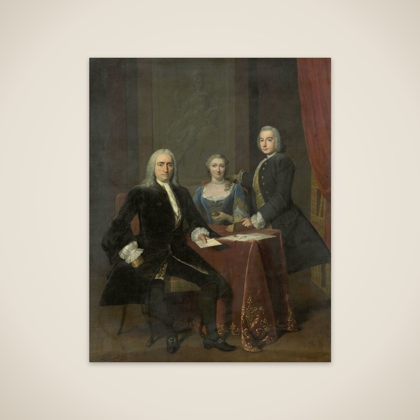Family Group in an Interior unframed print