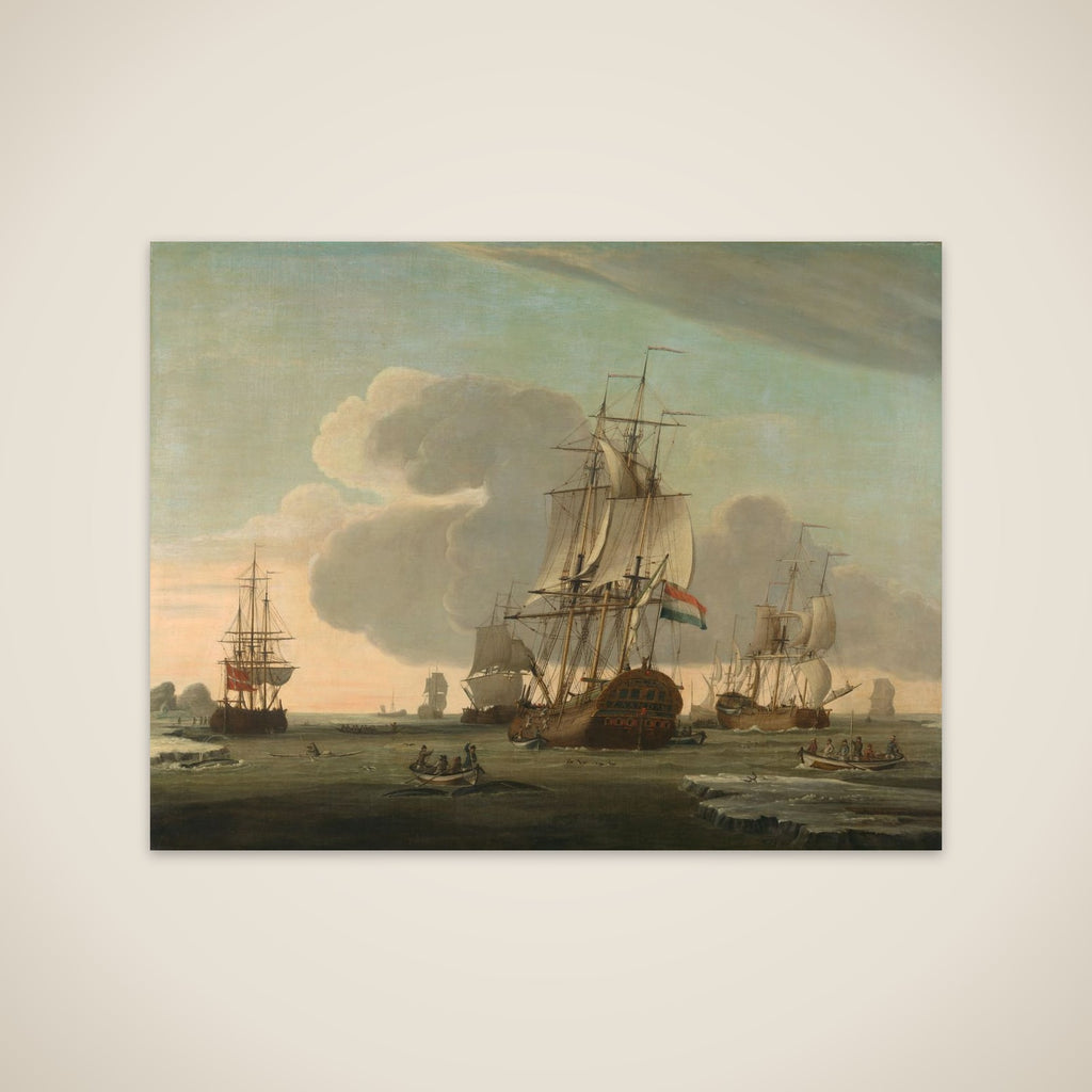 "The Groenlandvaarder ""Zaandam"" of the Shipping Company Claes Taan and Son, Zaandam, on a Whale Hunt" unframed print