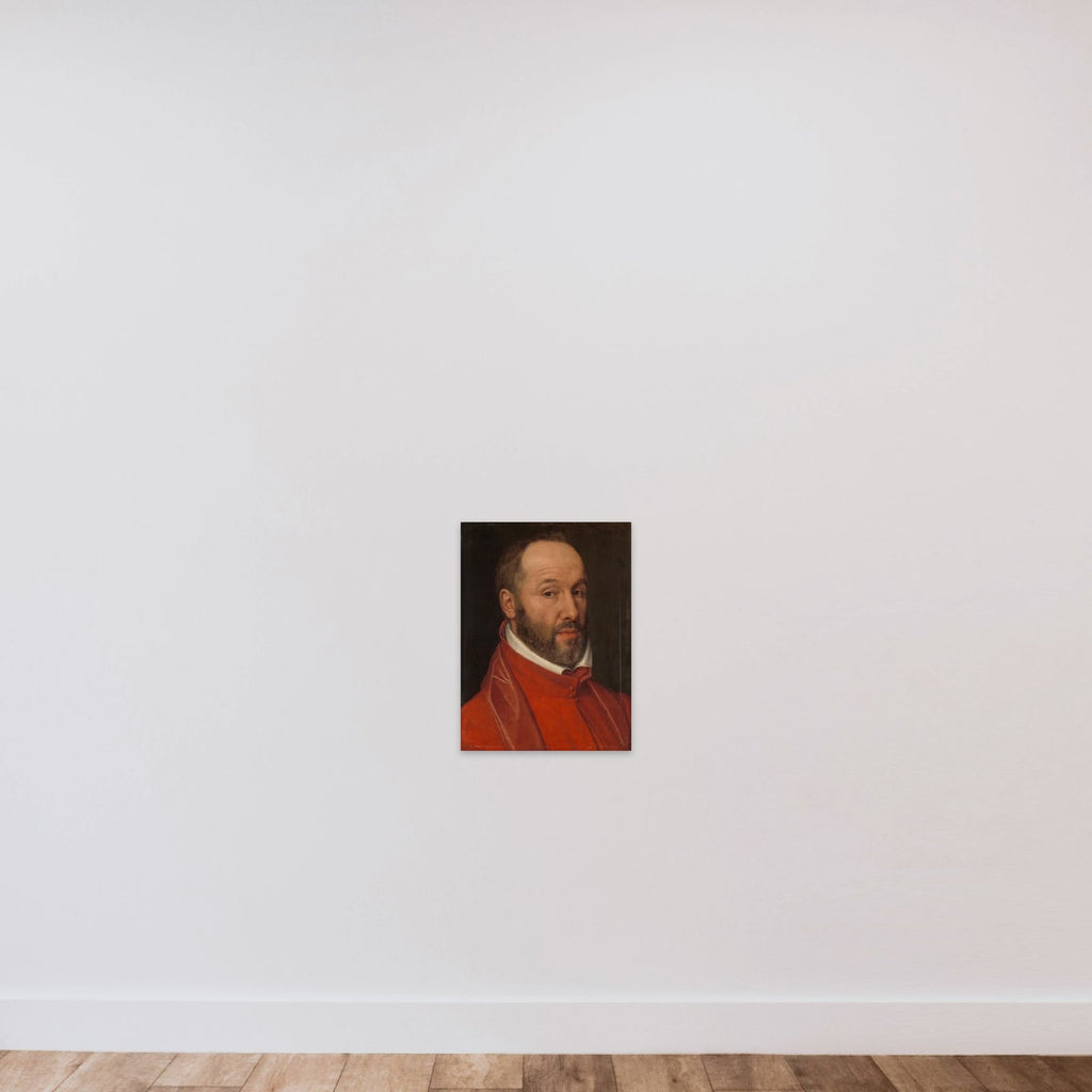 Portrait of Antoine Perrenot, Cardinal de Granvelle, Minister to Charles V and Philip II unframed — shown to scale