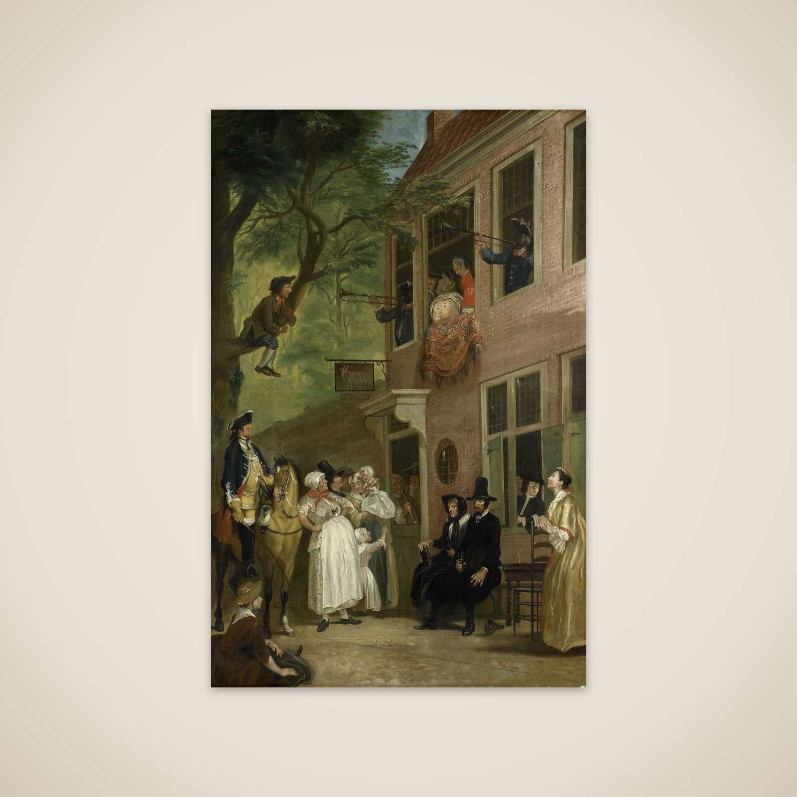 Misled: The Ambassador of the Rascals Exposes himself from the Window of 't Bokki Tavern in the Haarlemmerhout unframed print