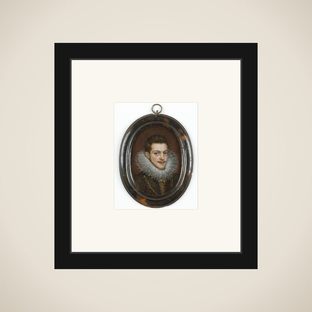 Portrait of een man framed