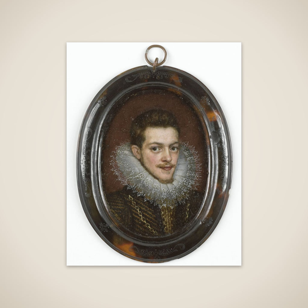 Portrait of een man unframed print