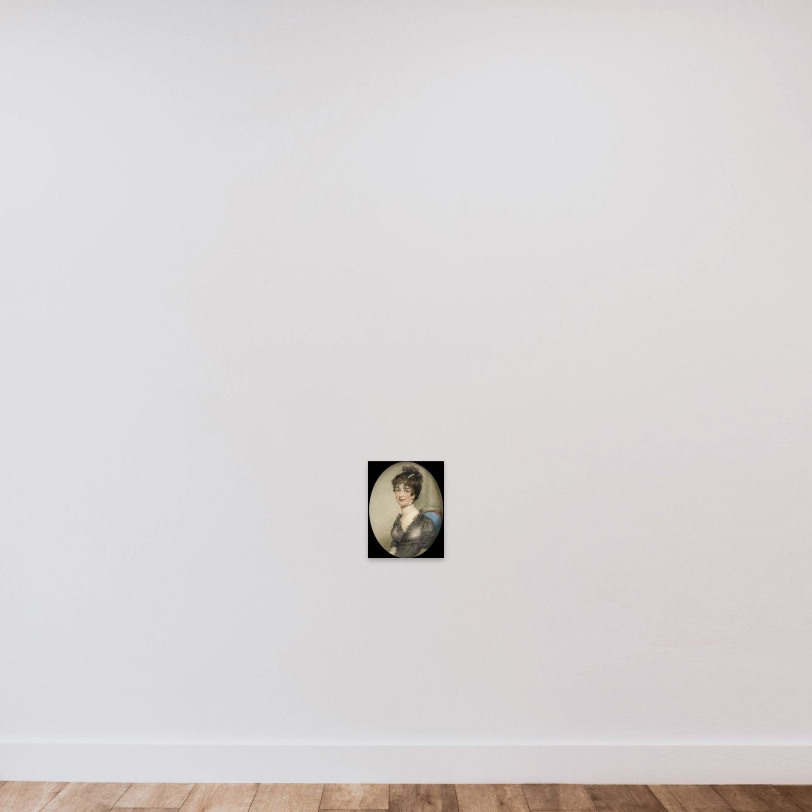 Portrait of een vrouw unframed — shown to scale