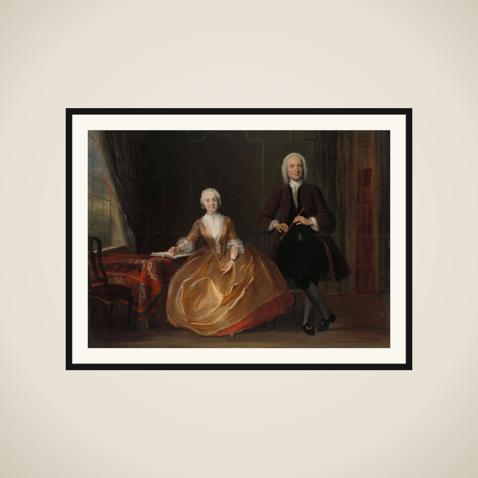 A Couple Making Music framed
