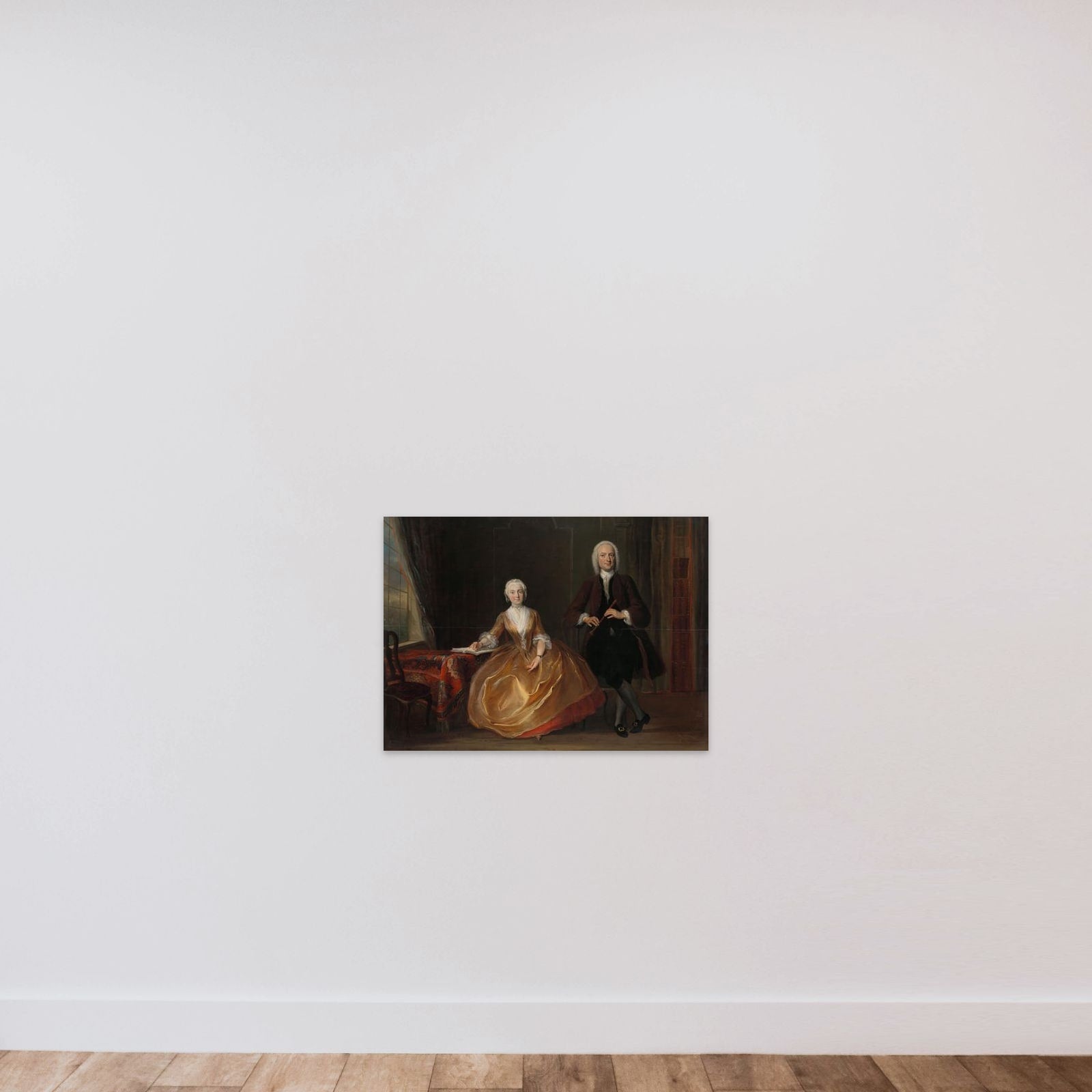 A Couple Making Music unframed — shown to scale
