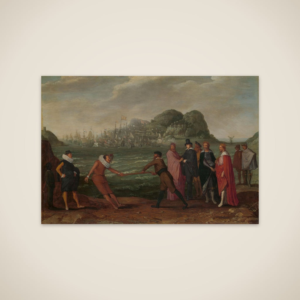 Allegory of the Victory of the Dutch over the Spanish Fleet at Gibraltar, 25 April 1607 unframed print