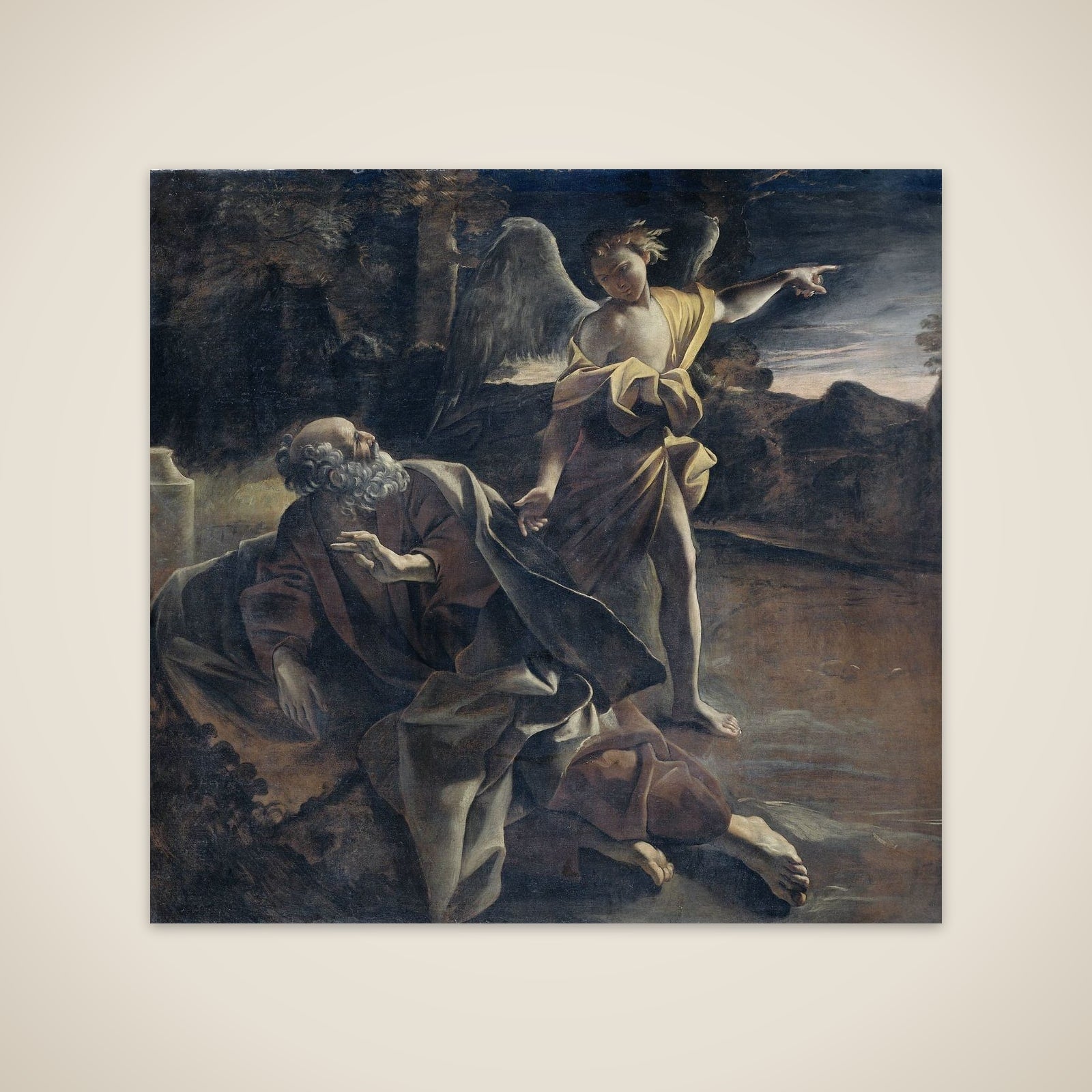 The Prophet Elijah Awakened in the Desert by an Angel unframed print