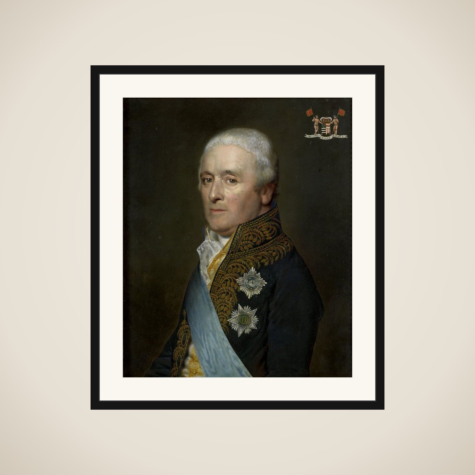 Adriaen Pieter Twent (1745-1816), Count of Rosenburg, Minister of Inland Waters, Minister of the Interior and Chamberlain to King Louis Napoleon framed