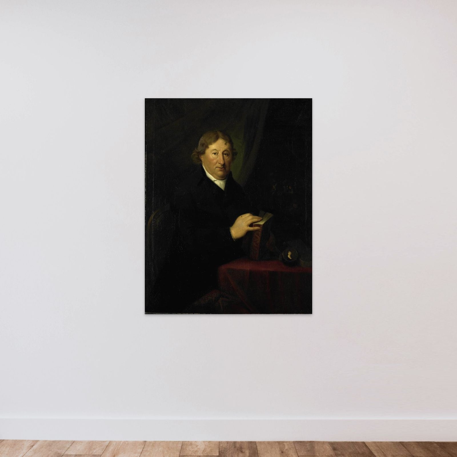 Portrait of Gerrit van der Pot, Lord of Groeneveld, Art Collector in Rotterdam unframed — shown to scale