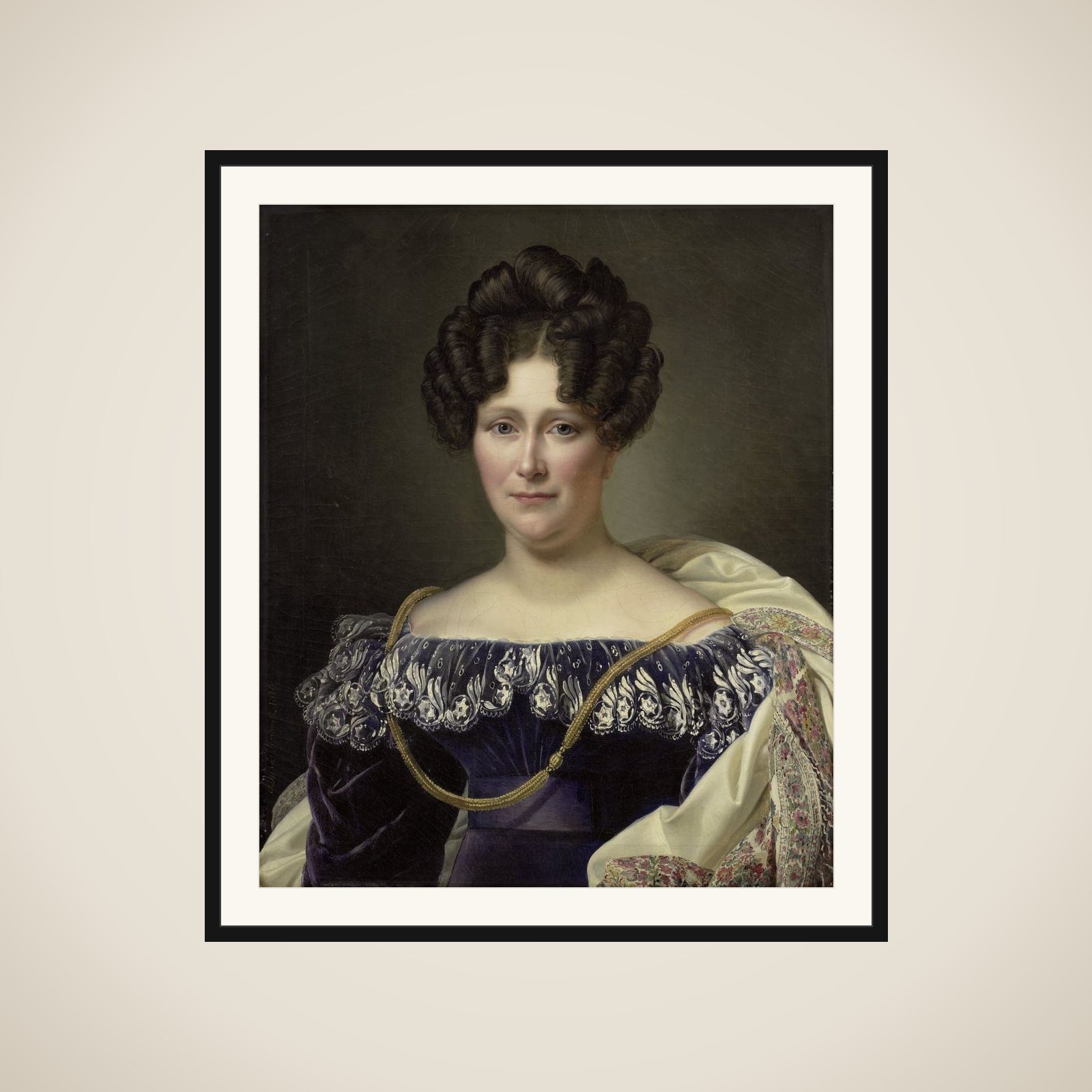 Johanna Henriette Engelen (1789-1878), second Wife of Daniel Francis Schas framed