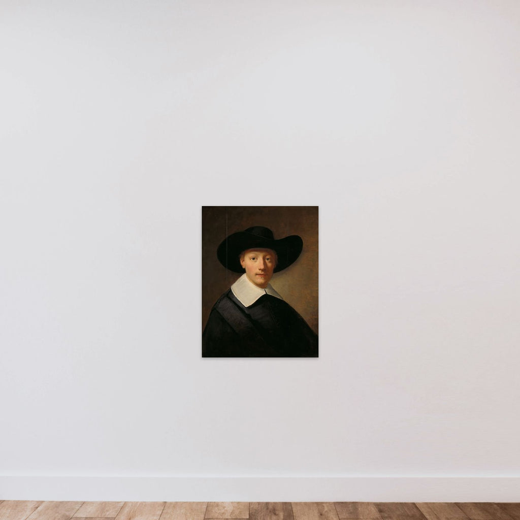 Portrait of a Man, possibly Gozen Centen (1611/12-1677) unframed — shown to scale
