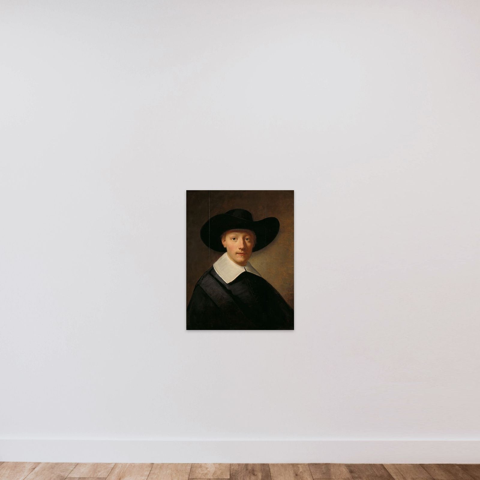 Portrait of a Man, possibly Gozen Centen (1611/12-1677) unframed — shown to scale