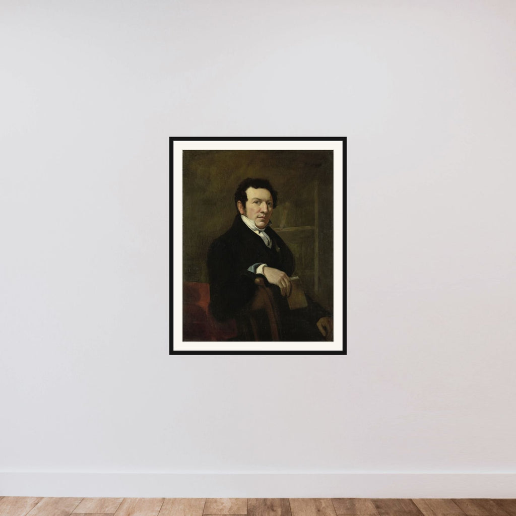 Portrait of Anthonie van der Hout framed — shown to scale