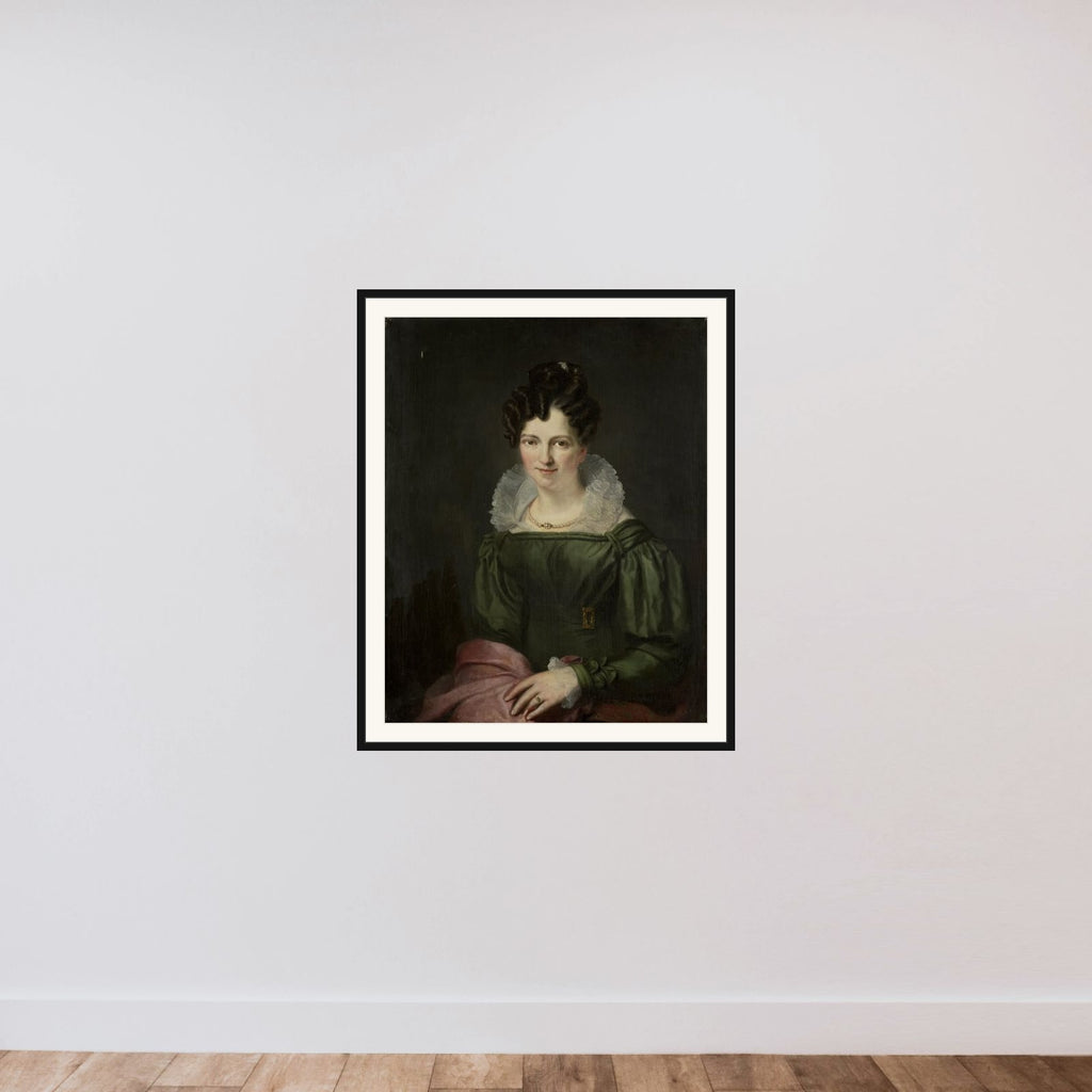 Portrait of Maria Christina Nijssen, Wife of Anthonie van der Hout framed — shown to scale