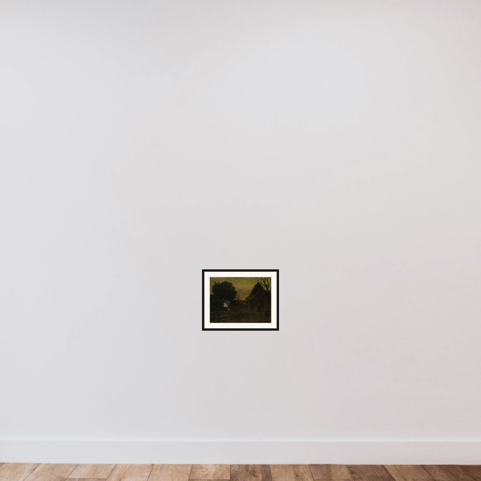 'At sundown' framed — shown to scale