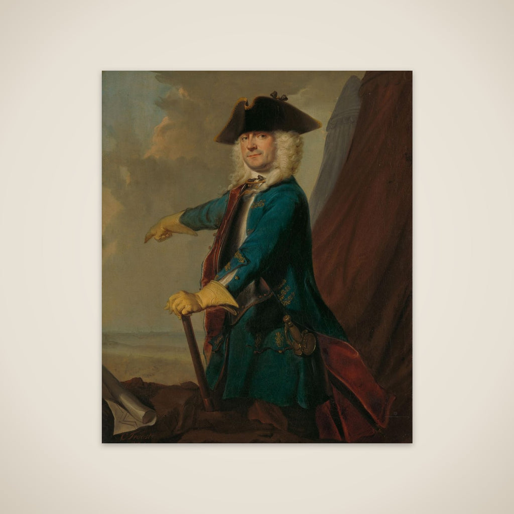 Gerrit Sichterman (1688-1730). Quartermaster-General of the Cavalry, Colonel of the Oranje-Groningen Infantry Regiment, Commandant of Grave unframed print