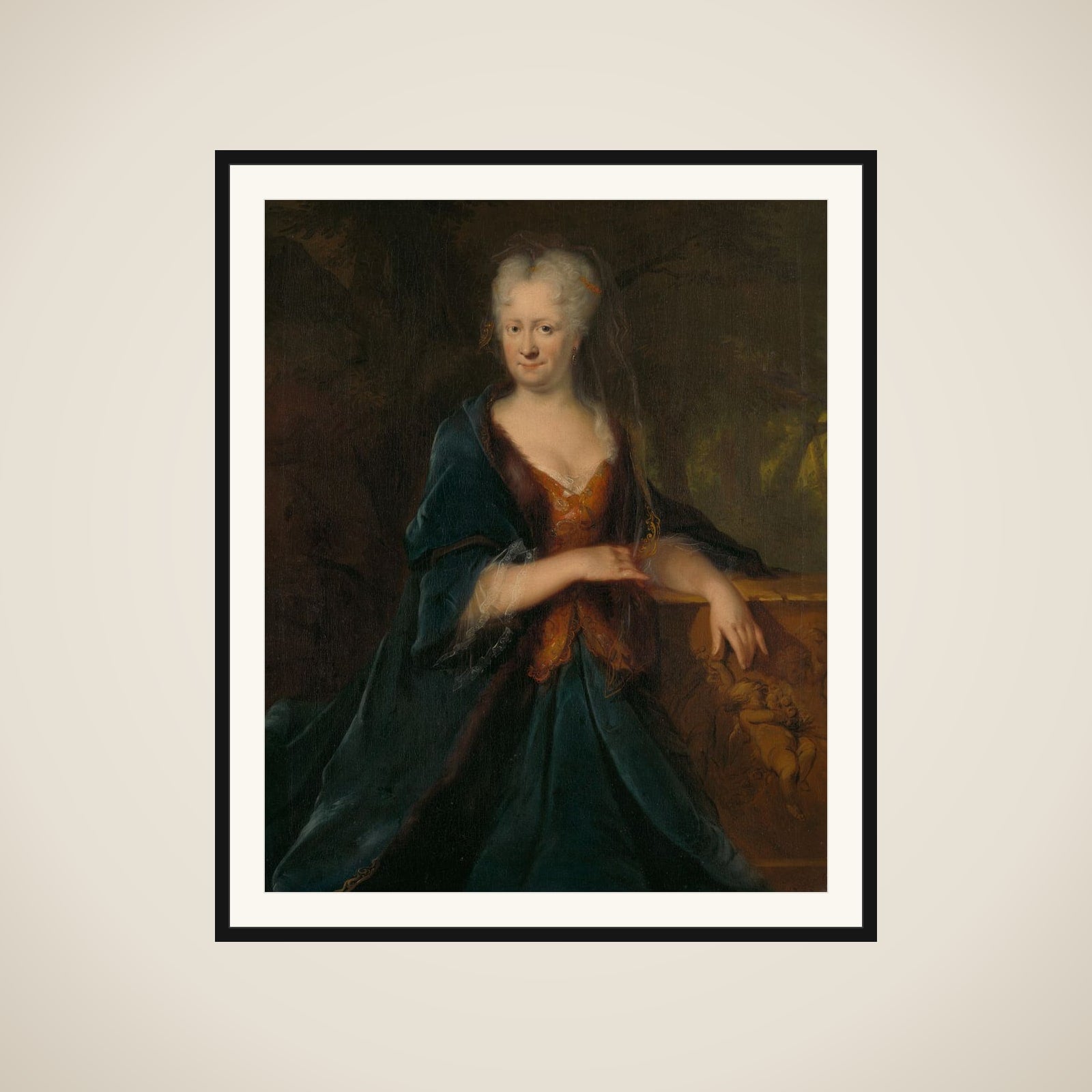 Portrait of Louise Christina Trip, wife of Gerrit Sichterman framed