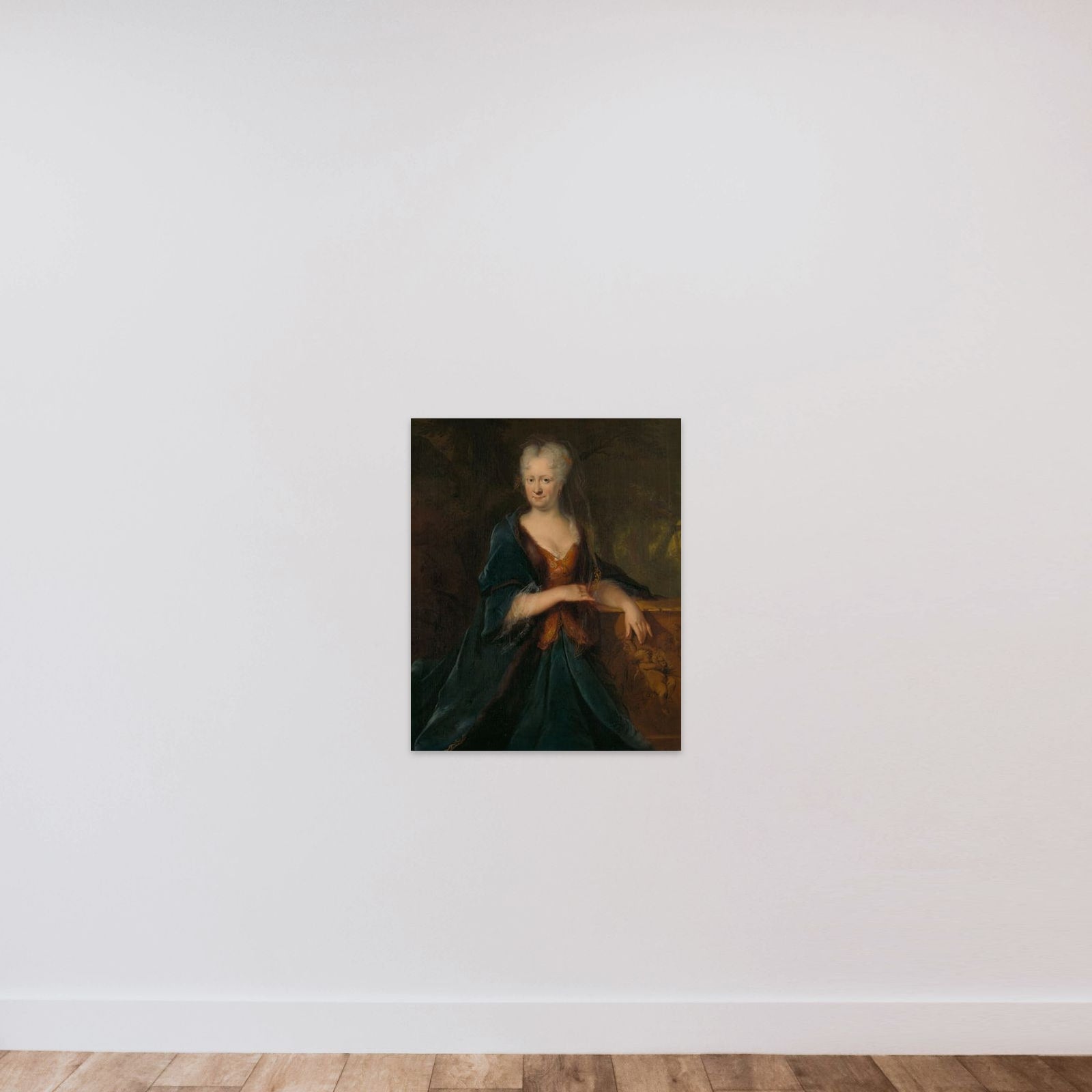 Portrait of Louise Christina Trip, wife of Gerrit Sichterman unframed — shown to scale