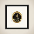 Portrait of een man framed