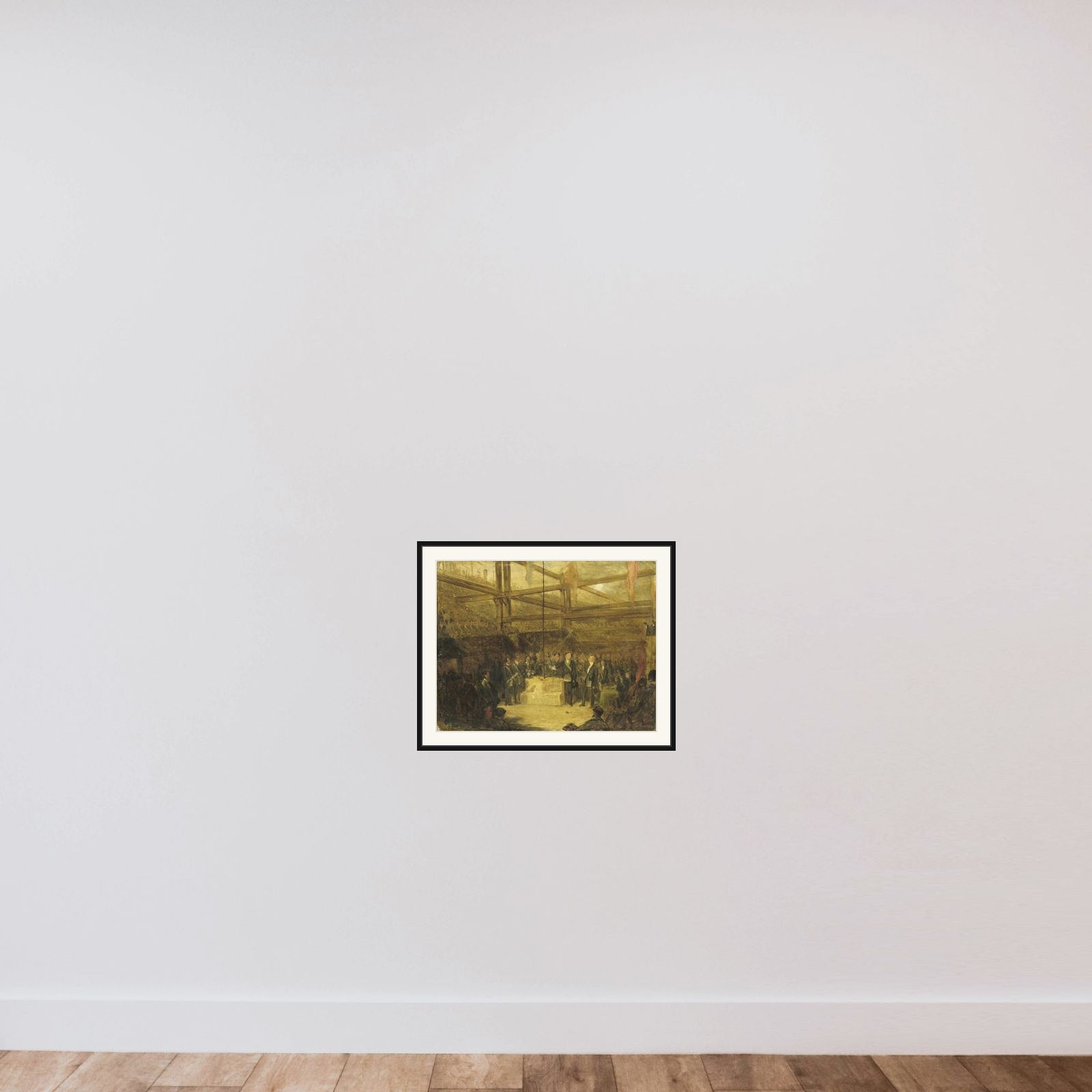 Plechtigheid van Schotse vrijmetselaars framed — shown to scale