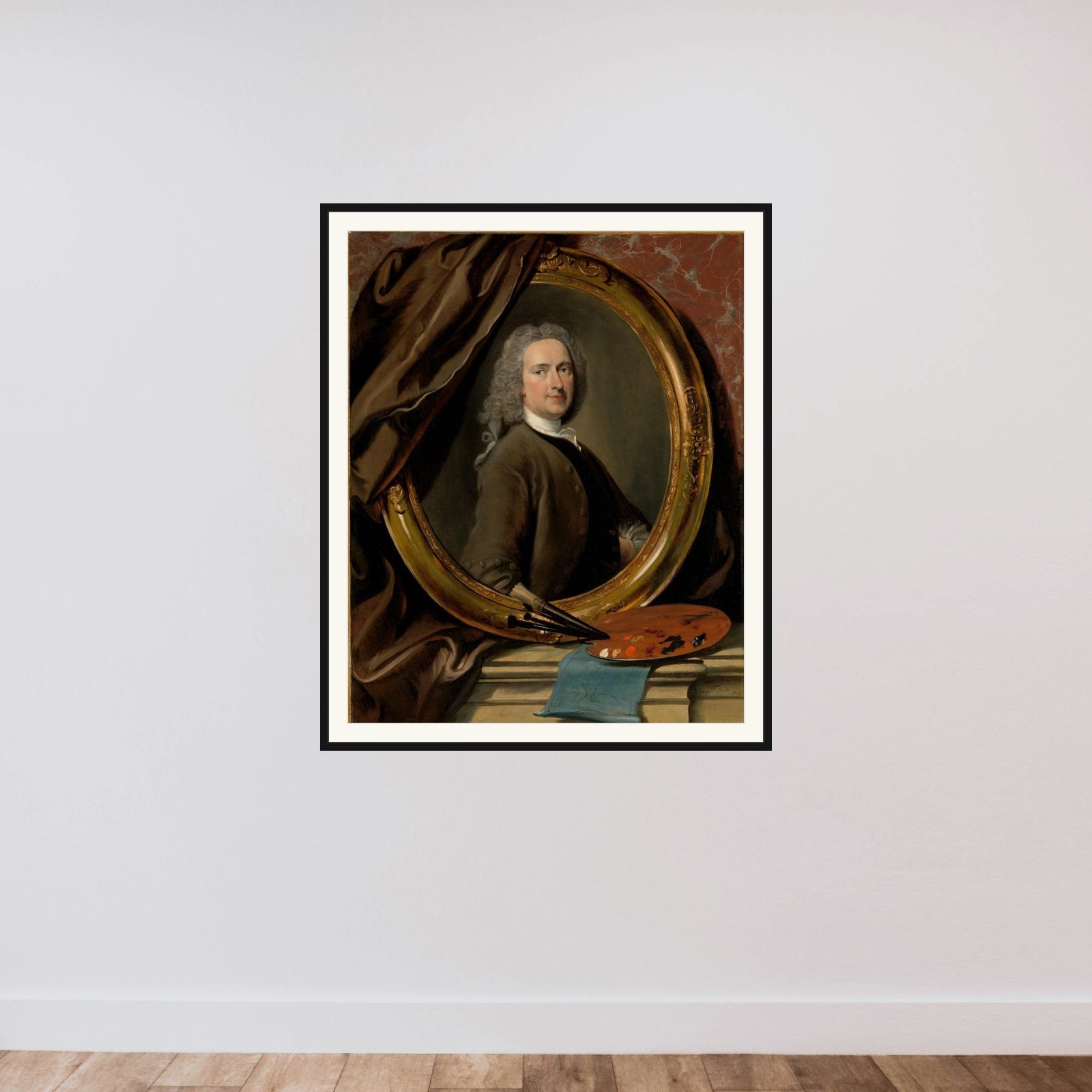 Self-Portrait framed — shown to scale