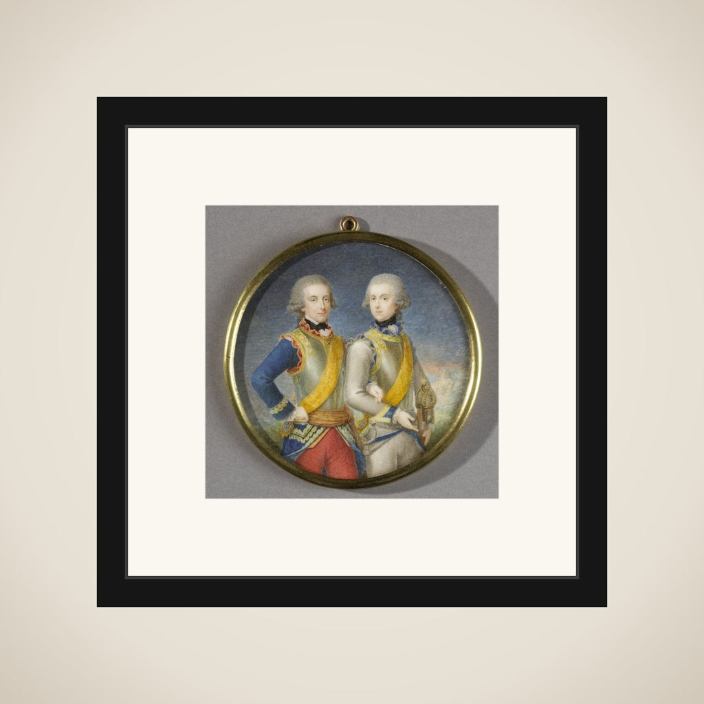 Willem Frederik (1772-1843), prins van Oranje-Nassau, met zijn jongere broer Willem George Frederik (1774-99) framed