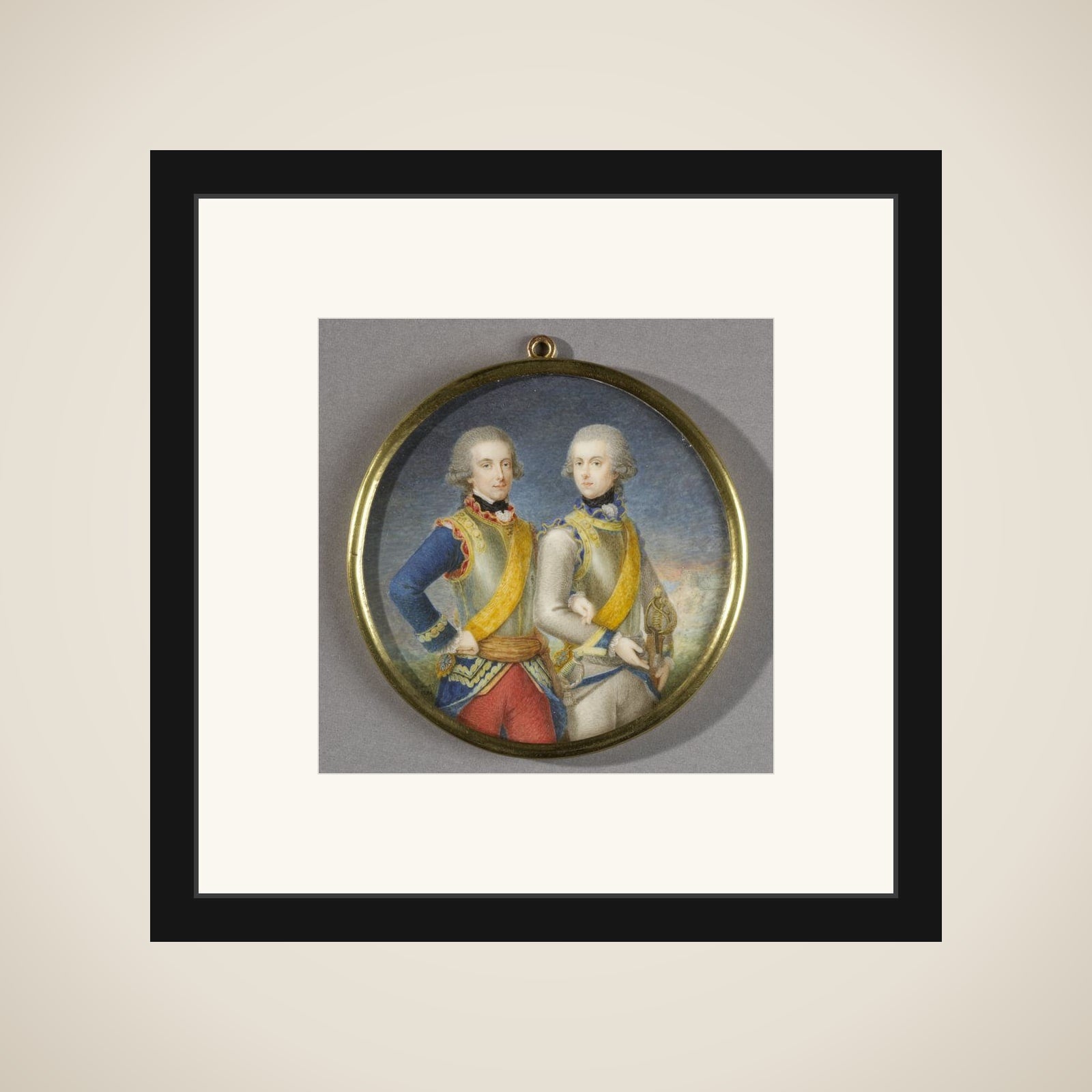 Willem Frederik (1772-1843), prins van Oranje-Nassau, met zijn jongere broer Willem George Frederik (1774-99) framed