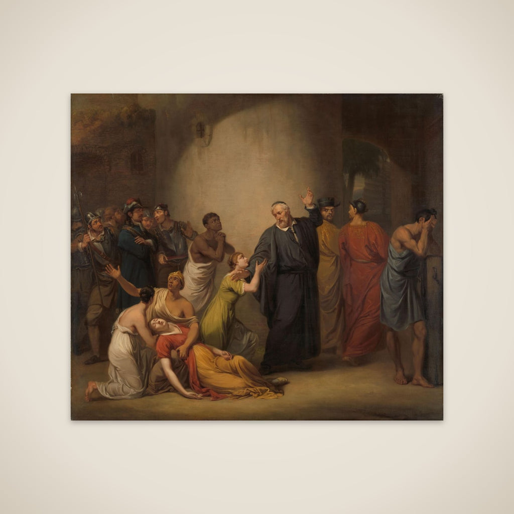 The Voluntary Sacrifice of Reverend Hambroeck on Taiwan, 1662 unframed print