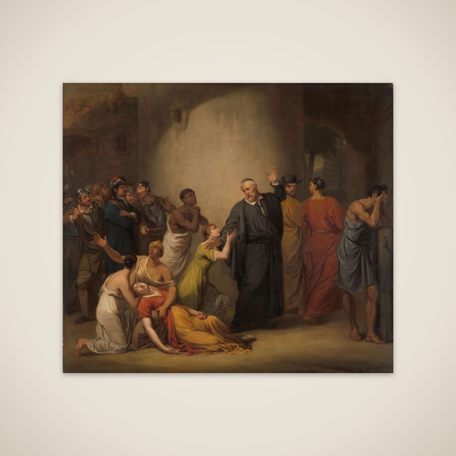The Voluntary Sacrifice of Reverend Hambroeck on Taiwan, 1662 unframed print