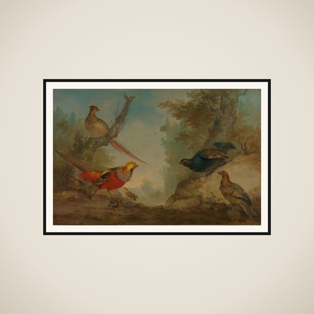 Pheasants framed