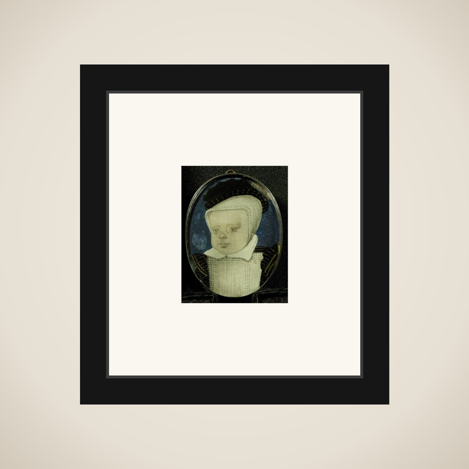 Portrait of Edward VI (1537-53), the future king of England, as a child framed