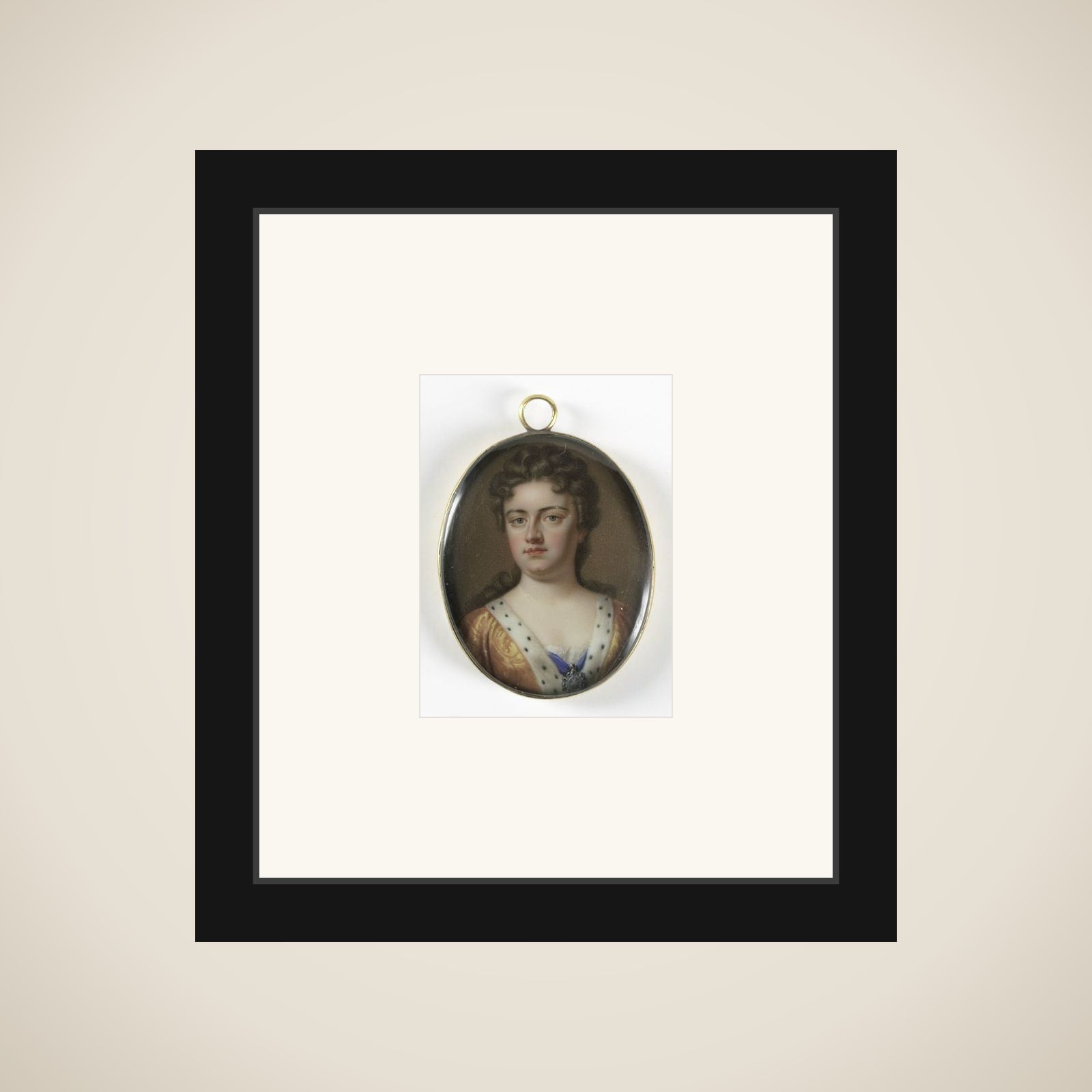 Portrait of Anne Stuart (1665-1714), queen of England. Wife of George of Denmark framed