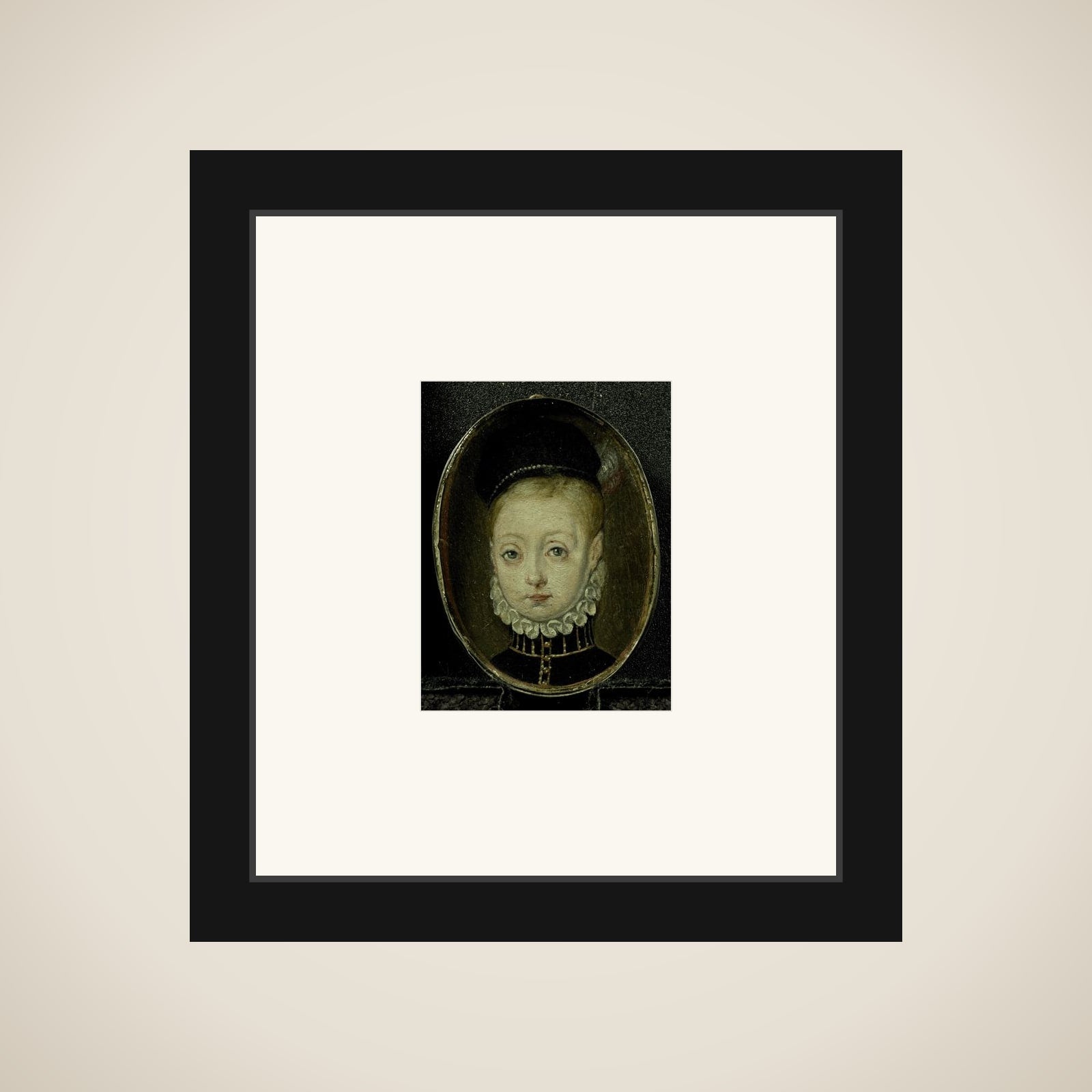 Jacobus I (1556-1625), de latere koning van Engeland, als kind framed