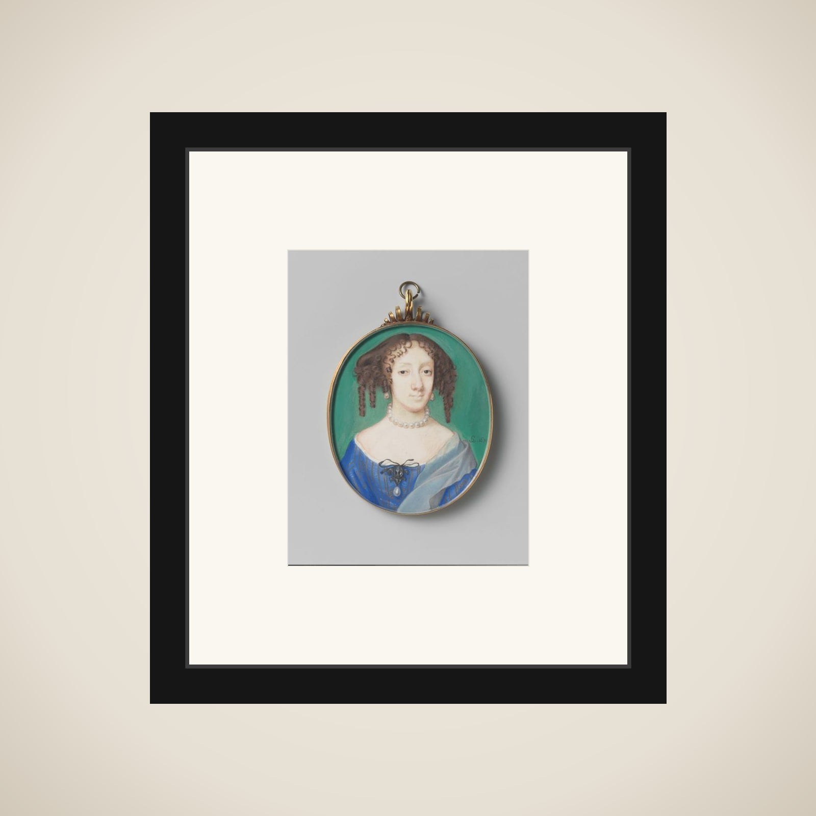 Portrait of Henrietta, Duchess of Orléans framed