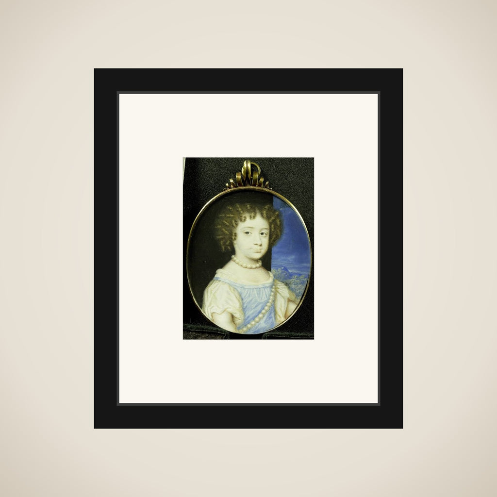 Portrait of Maria Stuart (1662-95), the Future Wife of William III, as Child framed
