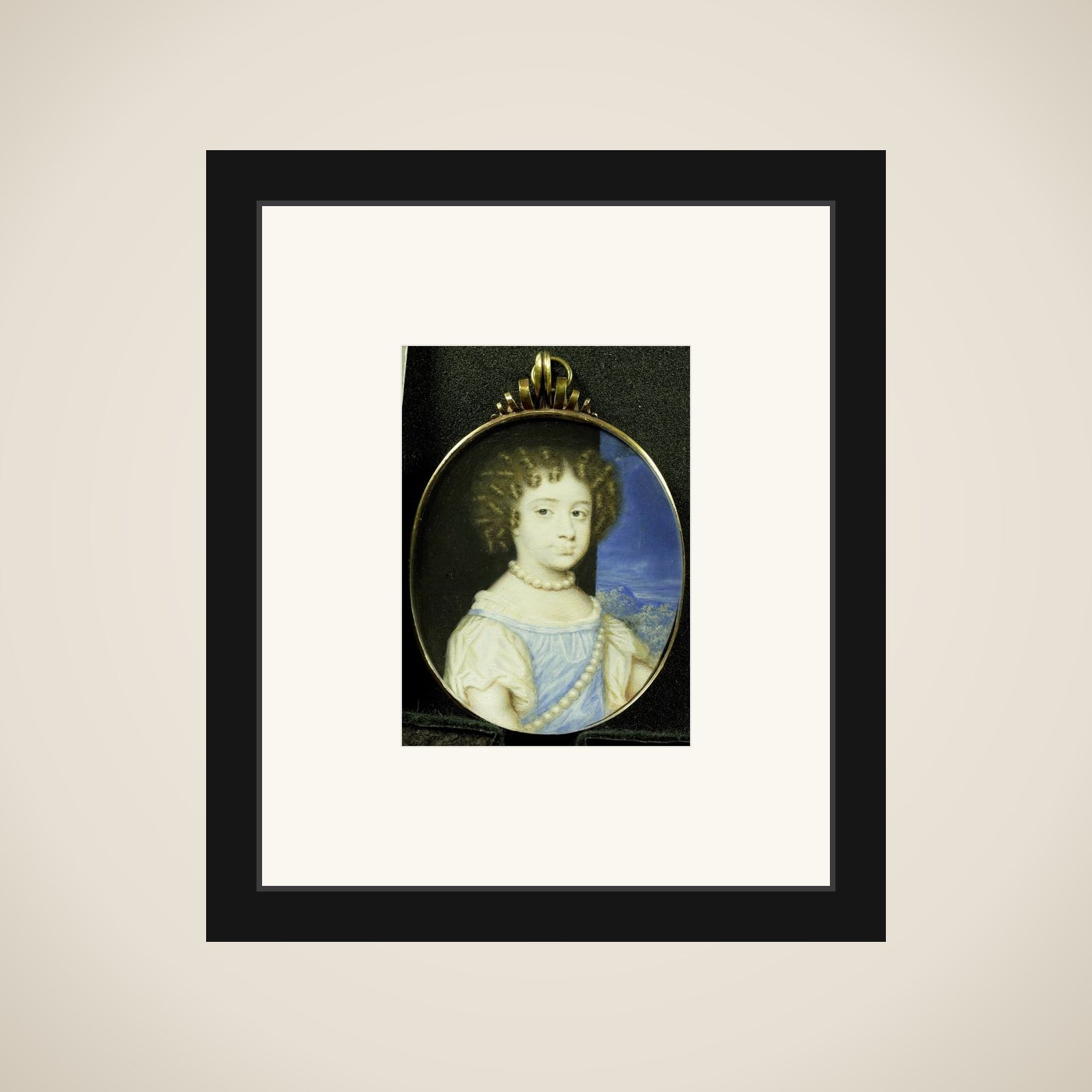 Portrait of Maria Stuart (1662-95), the Future Wife of William III, as Child framed
