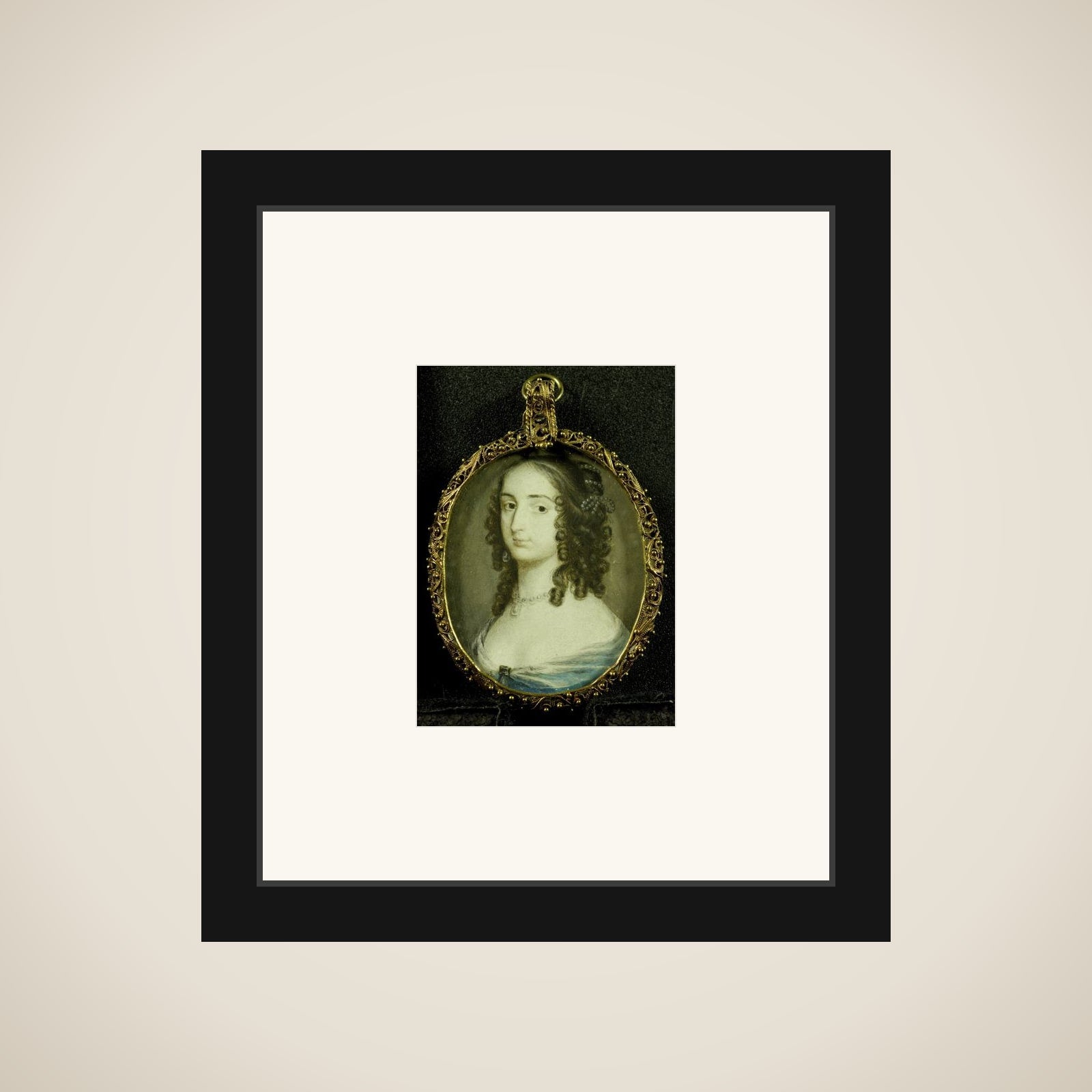 Portrait of Elizabeth (1618-80), Countess Palatine. Daughter of Frederik V, King of Bohemia, called the 'Winter King' framed