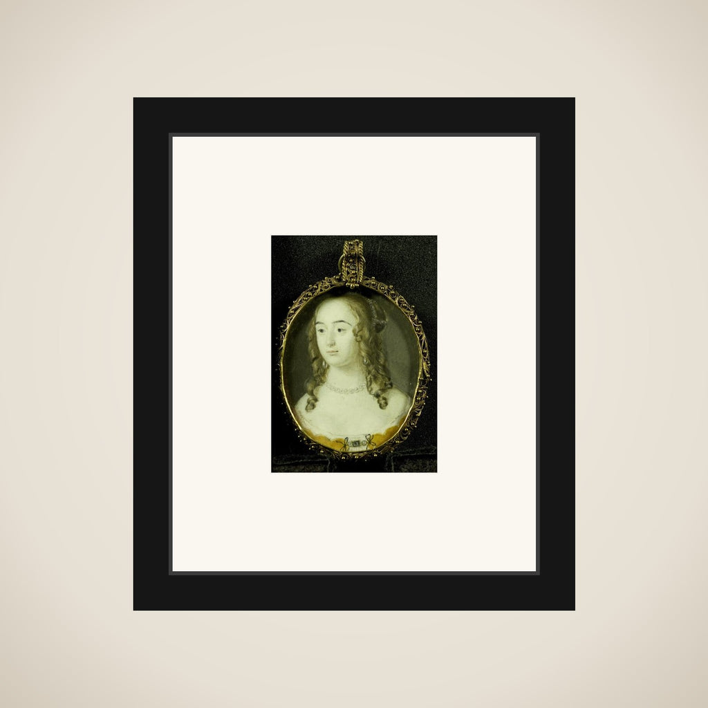 Portrait of Henriette Marie (1626-51), Countess Palatine. Daughter of Frederik V, King of Bohemia, called the 'Winter King' framed
