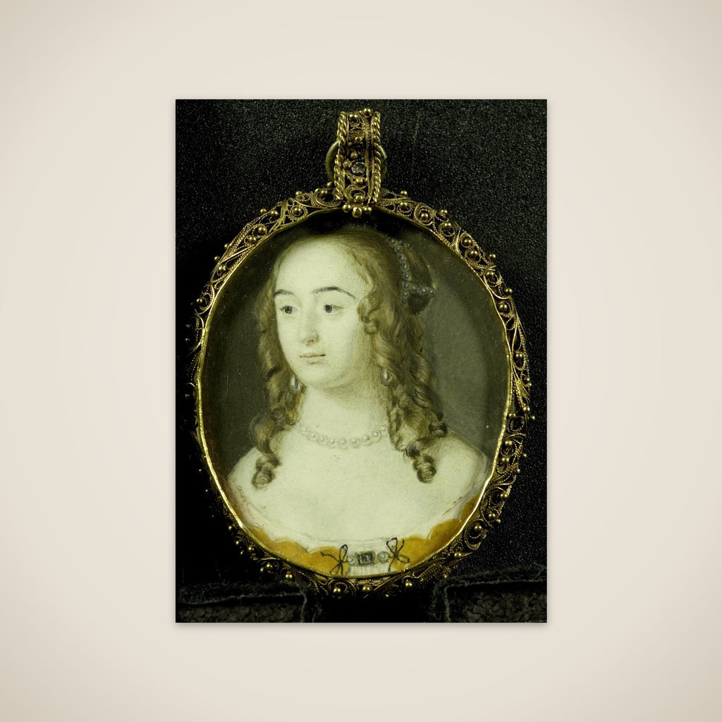 Portrait of Henriette Marie (1626-51), Countess Palatine. Daughter of Frederik V, King of Bohemia, called the 'Winter King' unframed print