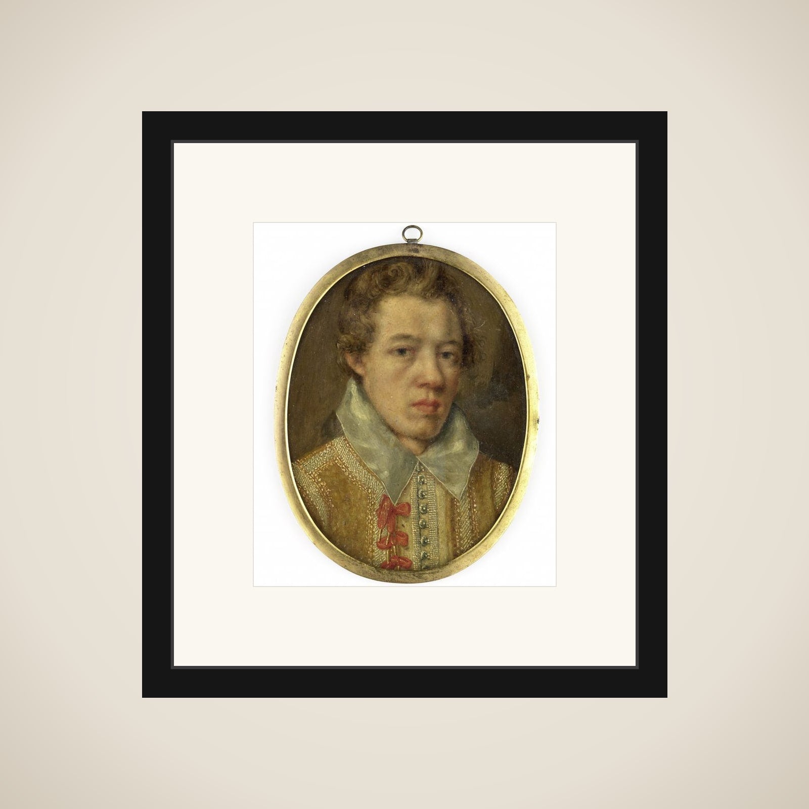 Portrait of een young man framed