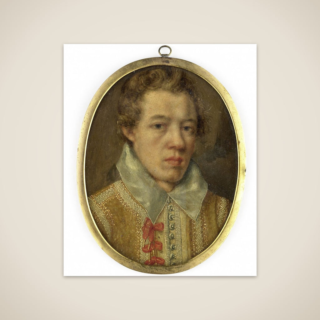 Portrait of een young man unframed print